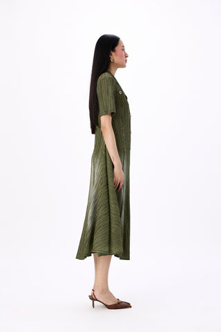 Levy Denim Shirt Dress - Olive