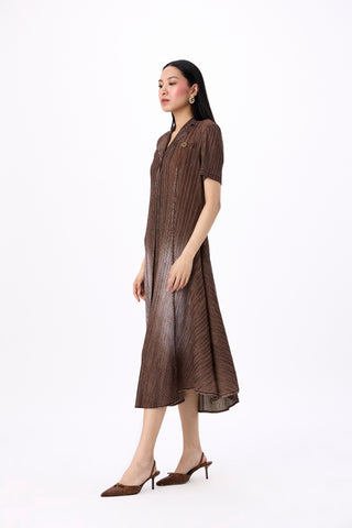 Levy Denim Shirt Dress - Coffee