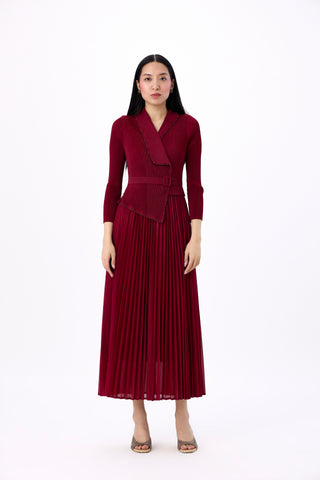 Abigail Wrap Dress - Maroon