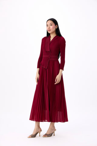 Abigail Wrap Dress - Maroon