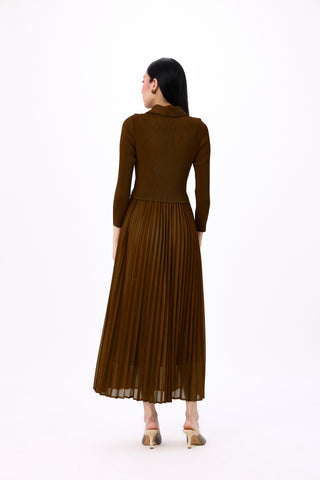 Abigail Wrap Dress - Coffee Brown