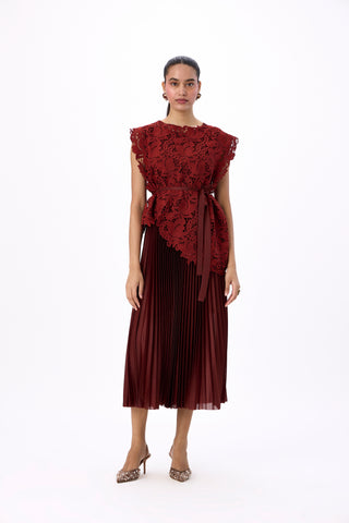 Cora Dress - Garnet Brown