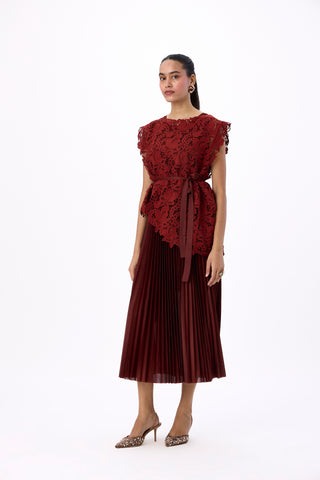 Cora Dress - Garnet Brown