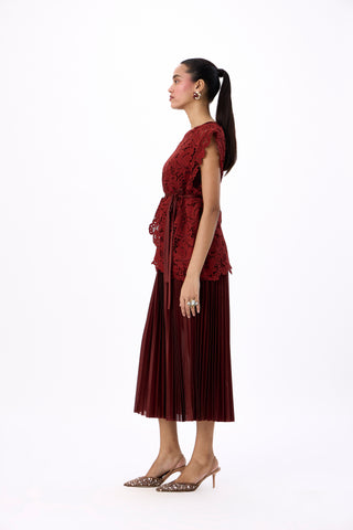 Cora Dress - Garnet Brown