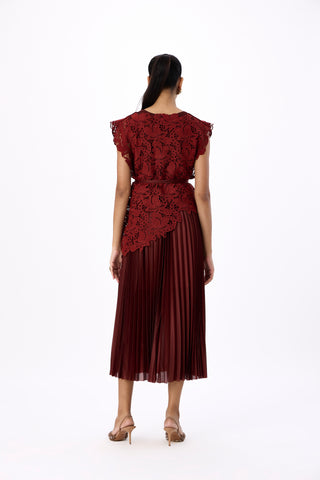 Cora Dress - Garnet Brown