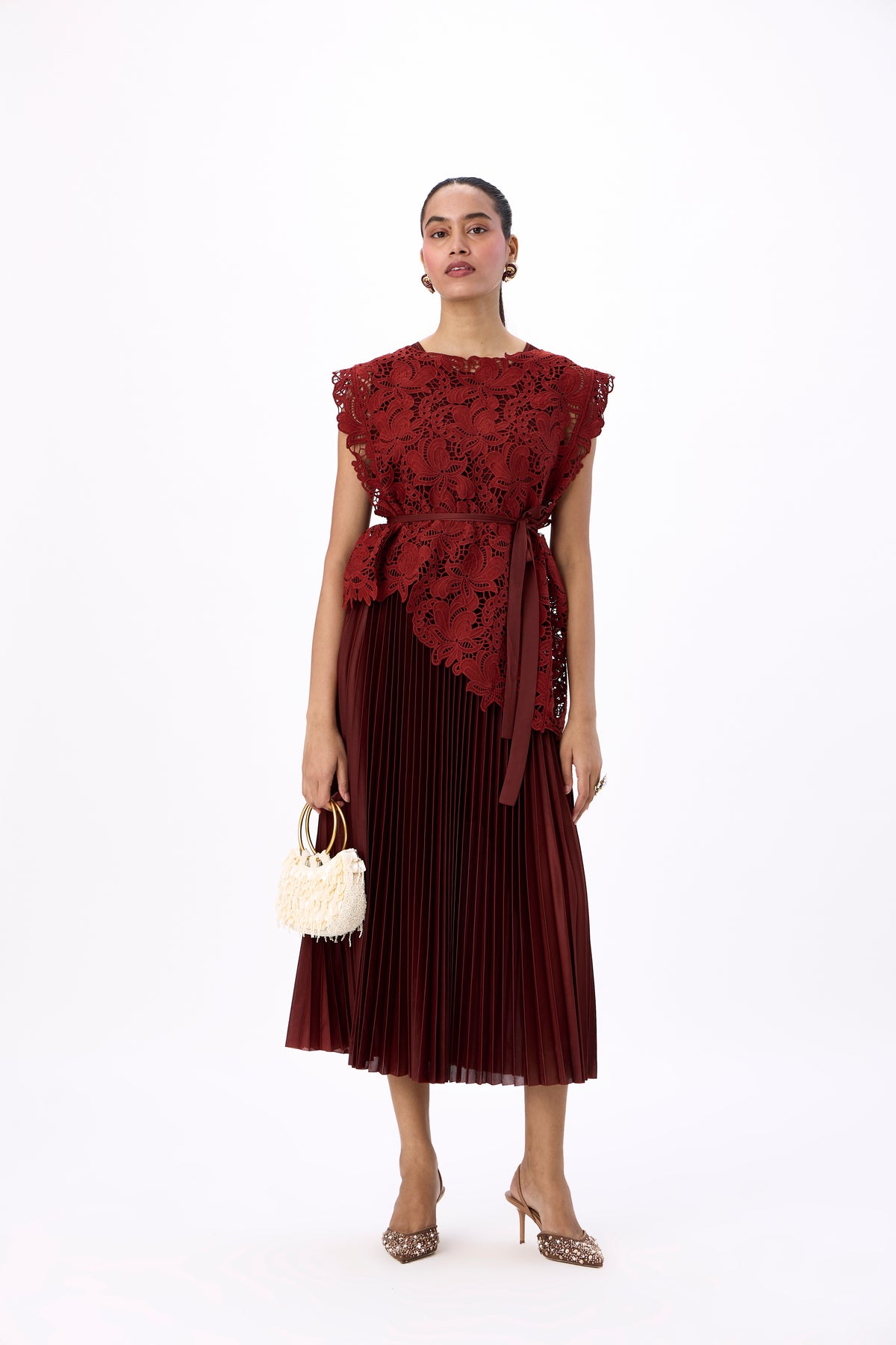 Cora Dress - Garnet Brown