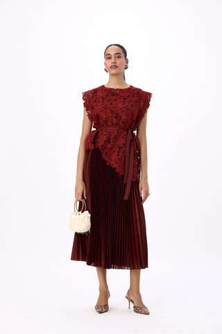 Cora Dress - Garnet Brown