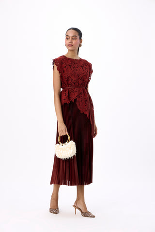 Cora Dress - Garnet Brown