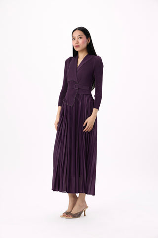 Abigail Wrap Dress - Aubergine