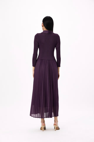 Abigail Wrap Dress - Aubergine