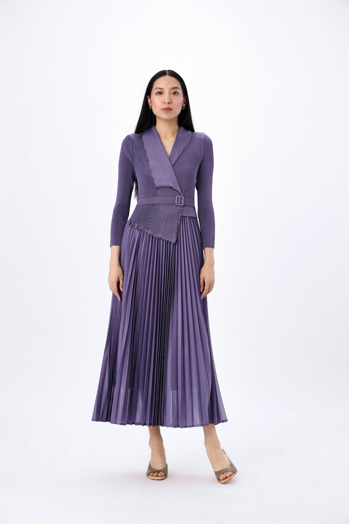 Abigail Wrap Dress - Purple