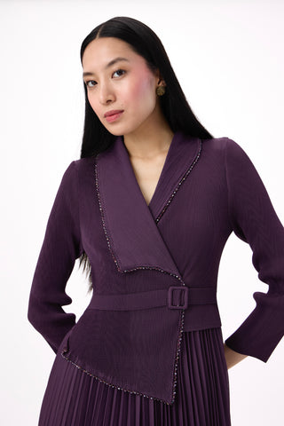Abigail Wrap Dress - Aubergine