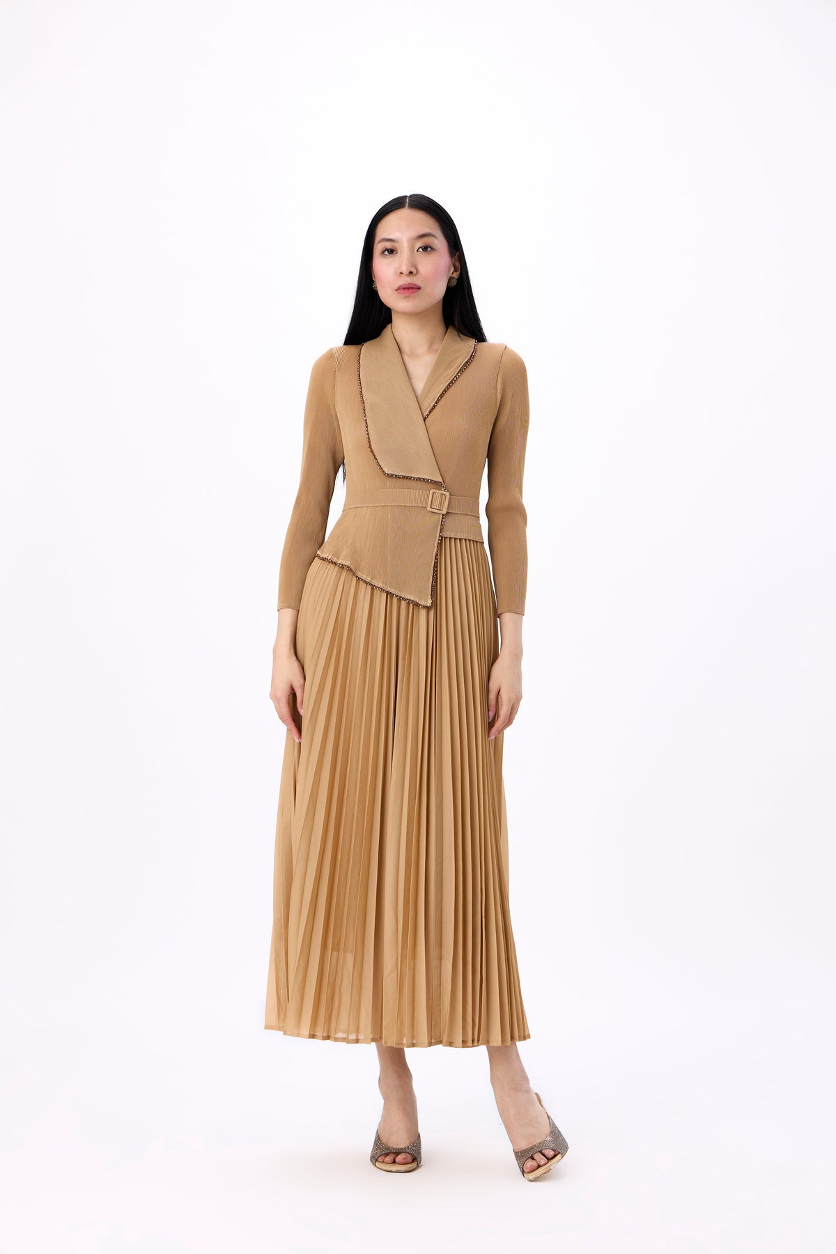 Abigail Wrap Dress - Light Mocha