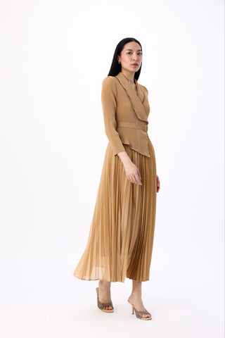 Abigail Wrap Dress - Light Mocha