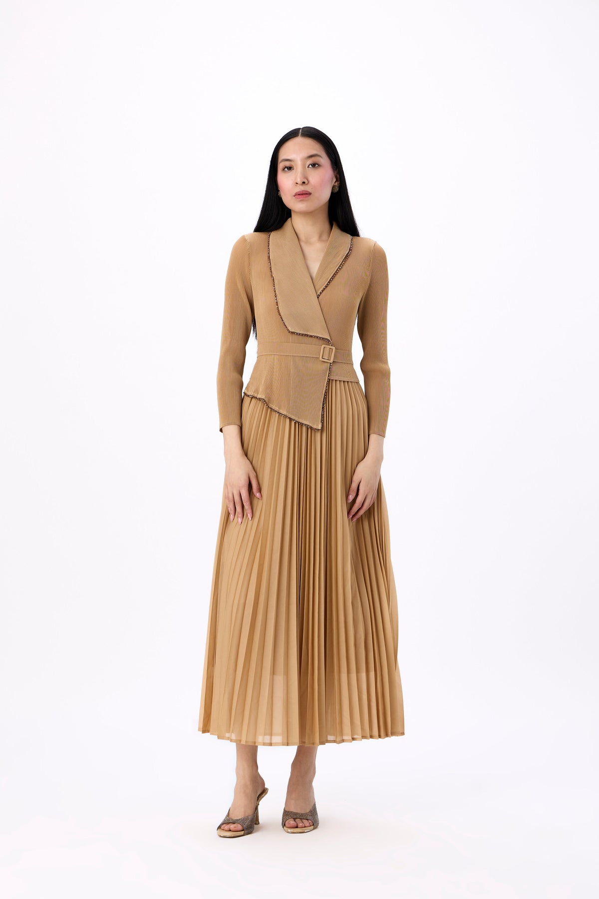 Abigail Wrap Dress - Light Mocha