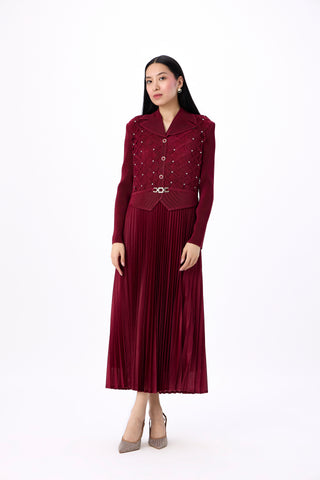 Shelly Dress - Maroon