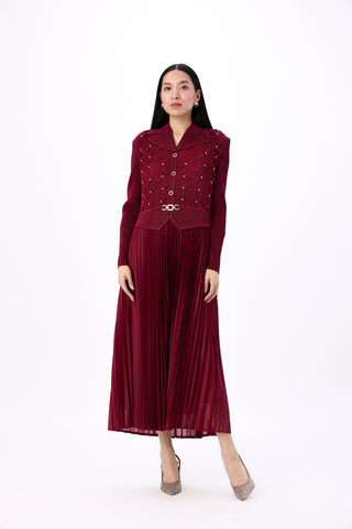Shelly Dress - Maroon