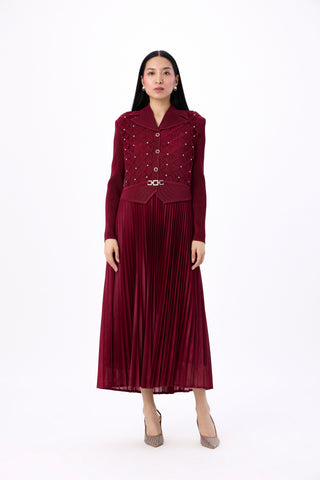 Shelly Dress - Maroon