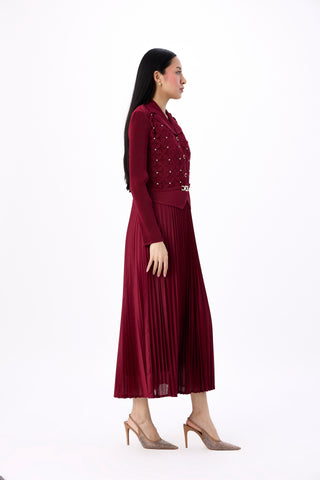 Shelly Dress - Maroon