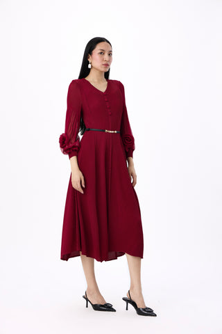 Rosalie Dress - Deep Red