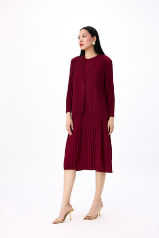 Irene 2 Piece jacket Dress - Maroon