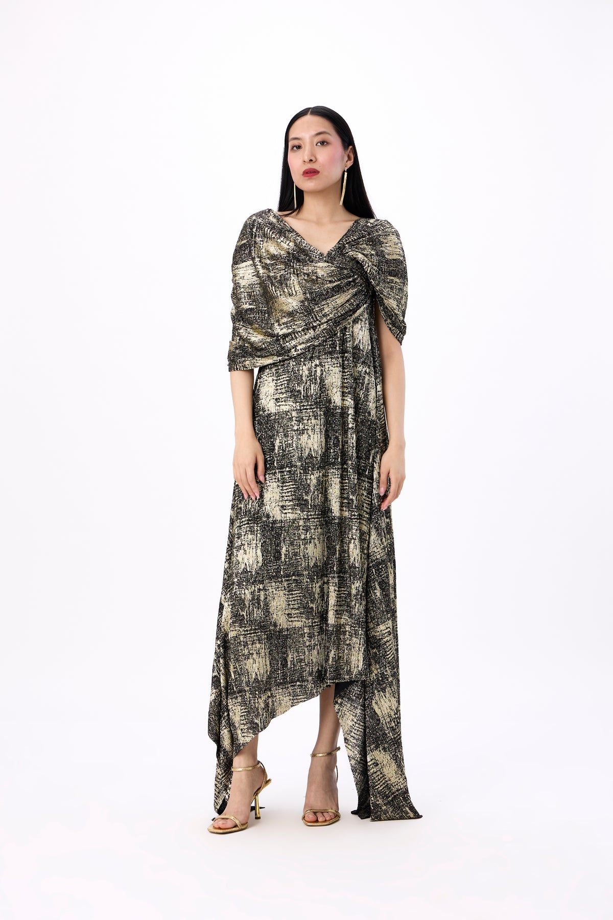 Juliana Dress - Black & Gold