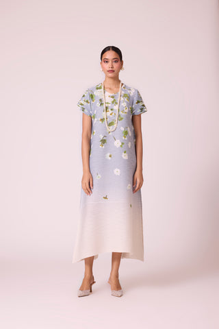 Jenna Print Dress - Pale Blue