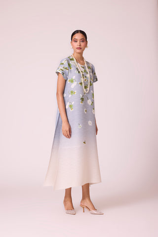 Jenna Print Dress - Pale Blue