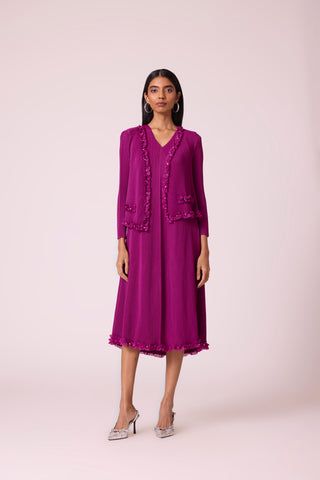 Emelline Jacket Dress - Magenta Rose