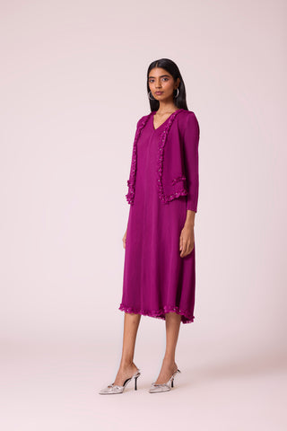 Emelline Jacket Dress - Magenta Rose