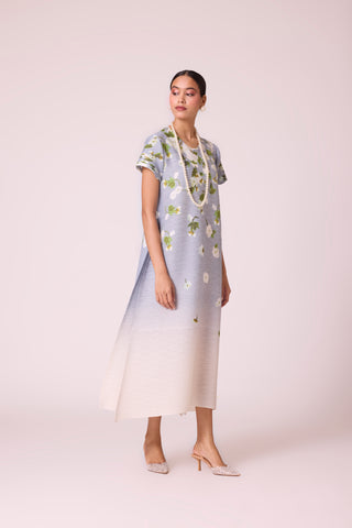 Jenna Print Dress - Pale Blue