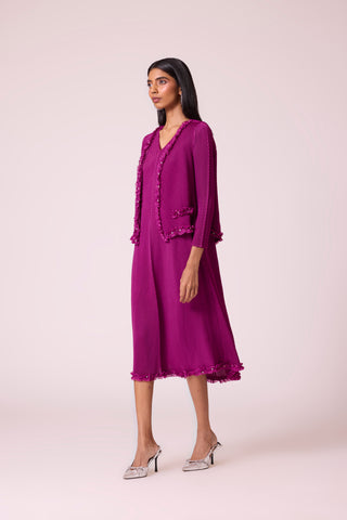 Emelline Jacket Dress - Magenta Rose