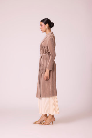 Morgan Fringe Jacket - Beige