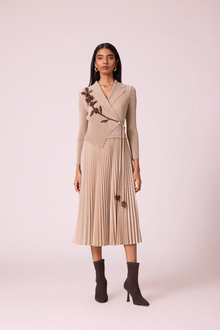 Lillian Wrap Dress - Beige