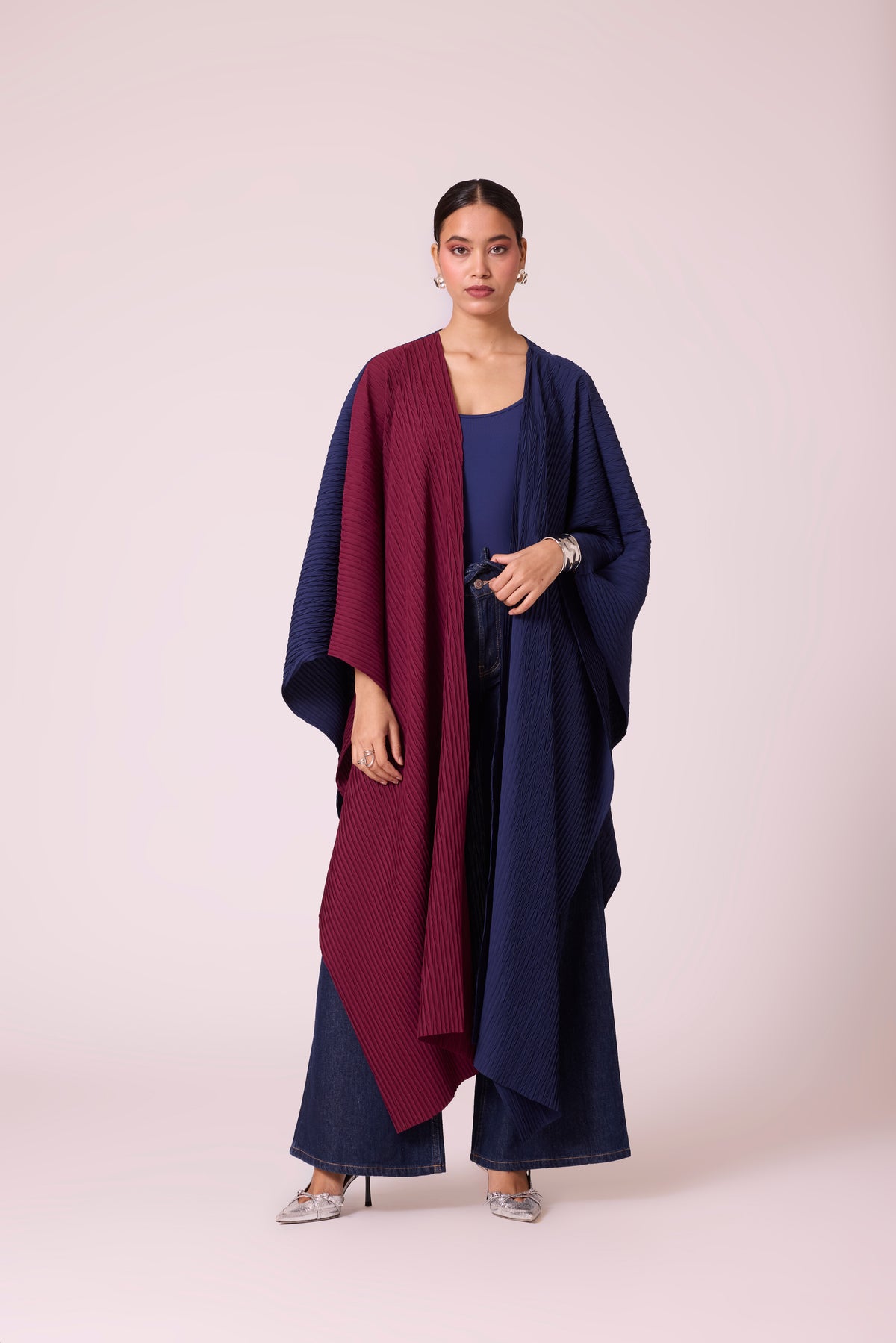 Kayla Overlay - Navy + Burgundy