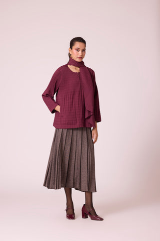 Nova Jacket & Scarf - Burgundy