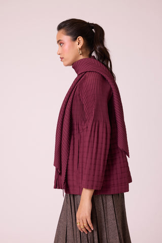 Nova Jacket & Scarf - Burgundy