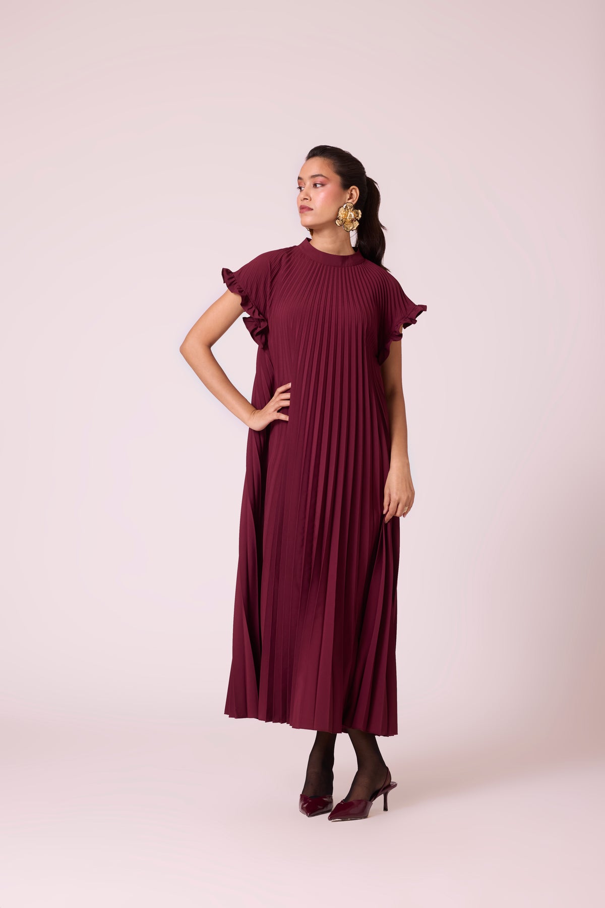 Celeste Dress - Burgundy
