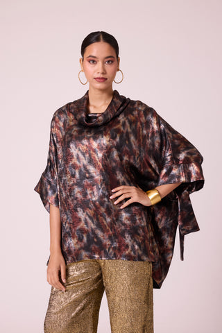 Jasmine Top - Metallic Black