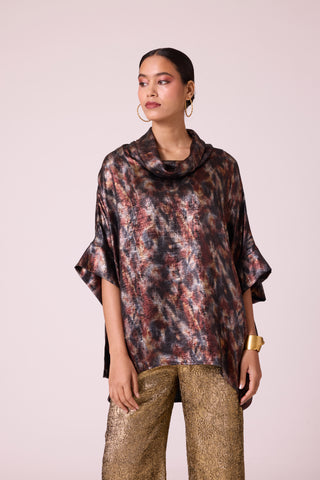 Jasmine Top - Metallic Black