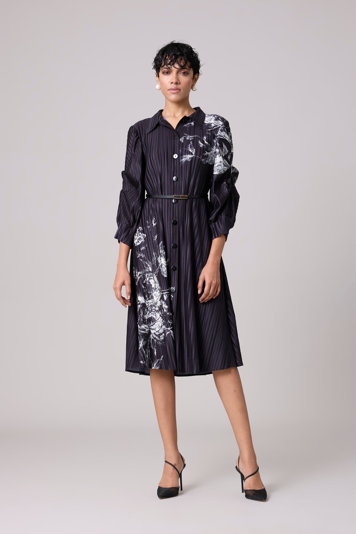 Skylar Shirt Dress - Black