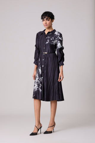 Skylar Shirt Dress - Black