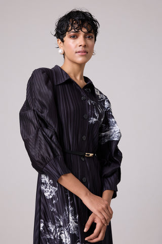 Skylar Shirt Dress - Black