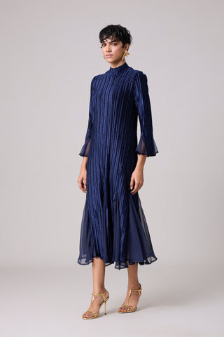 Briana Velvet Dress - Navy