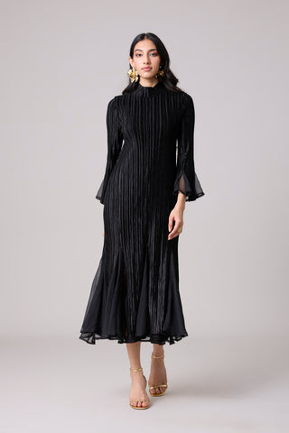 Briana Velvet Dress - Black