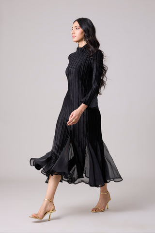 Briana Velvet Dress - Black