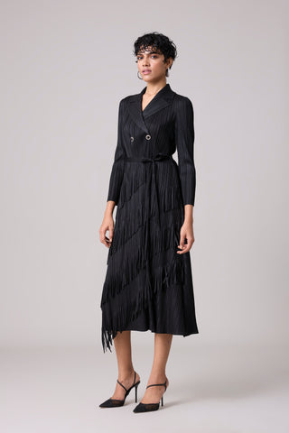 Camren Fringe Dress - Black