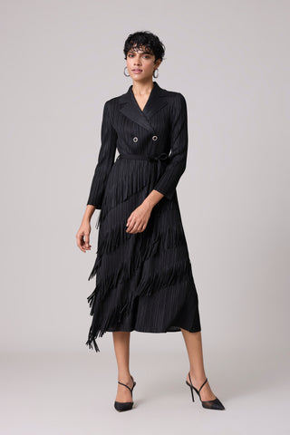 Camren Fringe Dress - Black