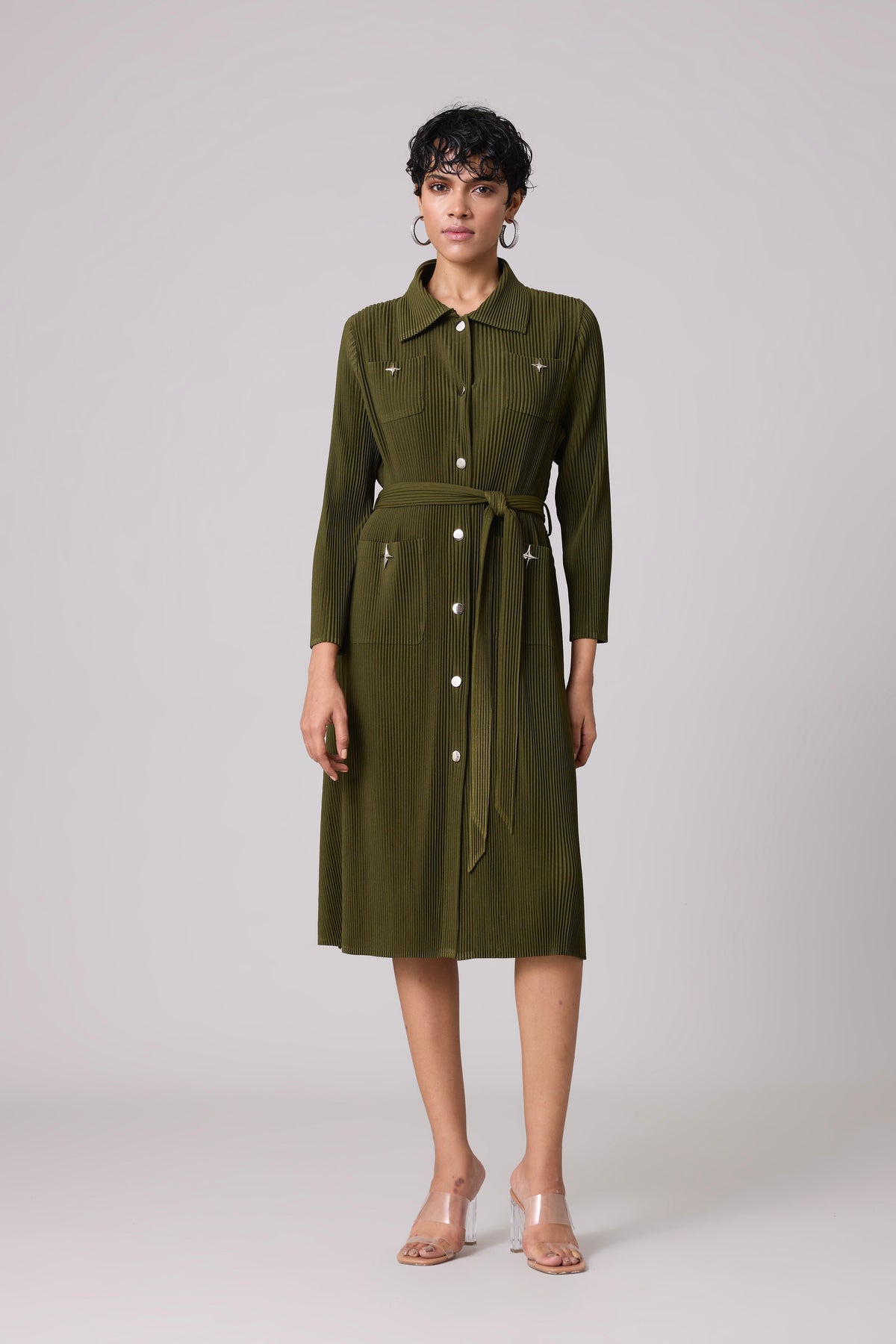 Mirin Dress - Military Green