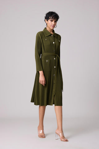 Mirin Dress - Military Green